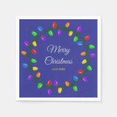 Gloeiende kerstverlichting servet (Voorkant)