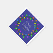 Gloeiende kerstverlichting servet (Hoek)