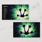 Gloeiende Kikker Voet Print Visitekaartje (Voorkant / Achterkant)