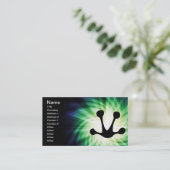 Gloeiende Kikker Voet Print Visitekaartje (Staand voorkant)