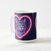 Gloeiende Kitty Liefdeskunst | Romantisch Geschenk Koffiemok (Voorkant links)