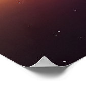 Gloeiende kosmische energie botsing Abstracte ruim Poster (Hoek)
