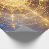 Gloeiende Kosmische Mandala Gift Wrap Cadeaupapier (Hoek)