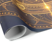 Gloeiende Kosmische Mandala Gift Wrap Cadeaupapier (Rol Hoek)