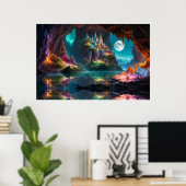 Gloeiende kristallen grot poster (Thuiskantoor)