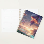 Gloeiende kwal in zonsondergang luchten planner (Display)