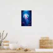 Gloeiende kwal poster (Keuken)