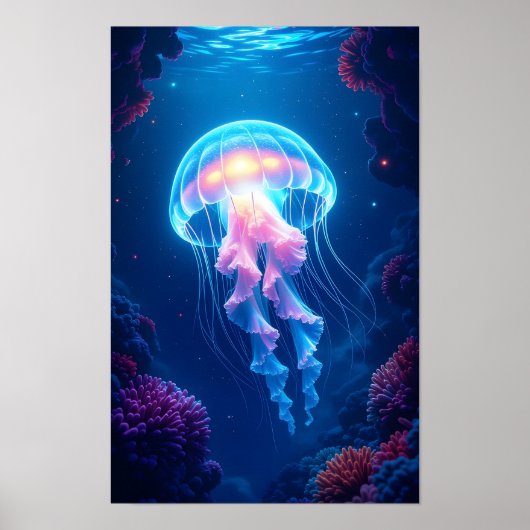 Gloeiende kwal poster (Voorkant)