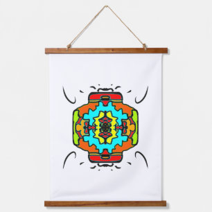 Gloeiende Lantaarn Mandala Hangend Wandkleed