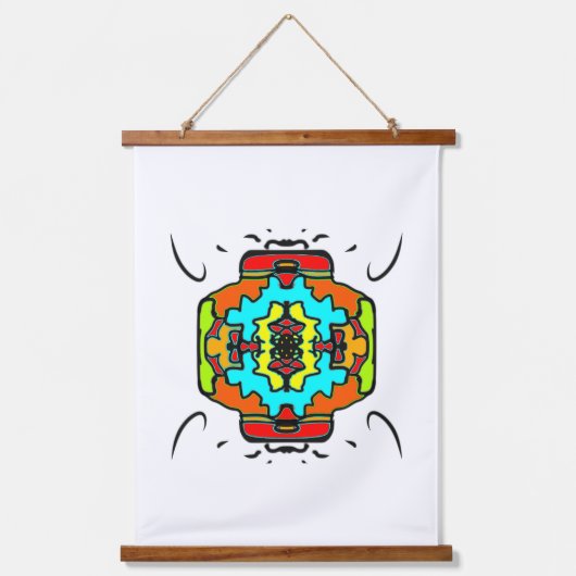 Gloeiende Lantaarn Mandala Hangend Wandkleed (Voorkant)