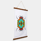 Gloeiende Lantaarn Mandala Hangend Wandkleed (Gebogen)