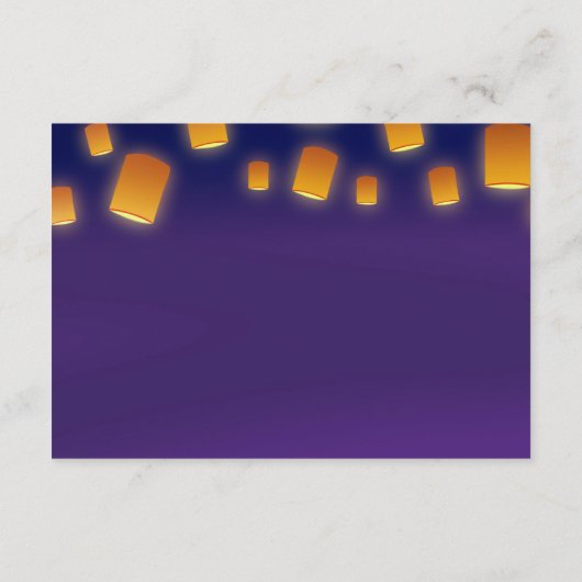 Gloeiende Lantaarns Bruiloft Behuizing Kaart (Achterkant)