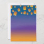 Gloeiende lantaarns bruiloft uitnodiging (Achterkant)