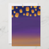 Gloeiende lantaarns bruiloft uitnodiging (Achterkant)