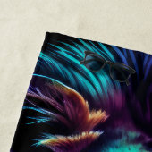 Gloeiende Leeuw Paarse Blauw Strandlaken (In situ)