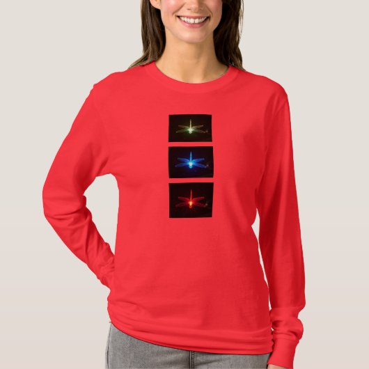 Gloeiende libellen T-Hemden T-shirt (Voorkant)