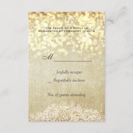 Gloeiende lichten Jute & Kant Landelijk Chic RSVP Kaartje