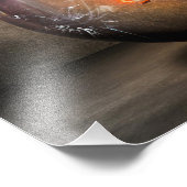 Gloeiende lichtlamp Glazen rookfoto Foto Afdruk (Hoek)