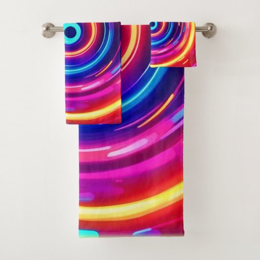 gloeiende lichtwervel bad handdoek (Insitu)