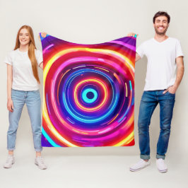 gloeiende lichtwervel fleece deken
