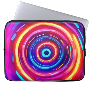 gloeiende lichtwervel laptop sleeve