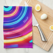 gloeiende lichtwervel theedoek (Quarter Fold)