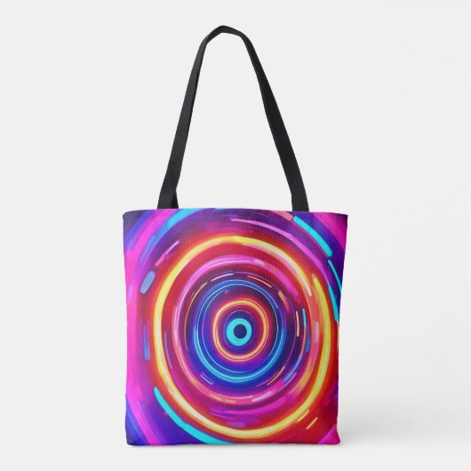gloeiende lichtwervel tote bag (Achterkant)