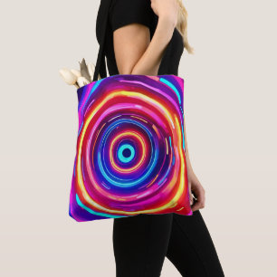 gloeiende lichtwervel tote bag