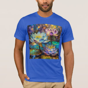 Gloeiende Lotus Bloemen Trio T-shirt