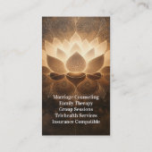 Gloeiende Lotus Counseling Therapie Psychotherapie Visitekaartje (Achterkant)