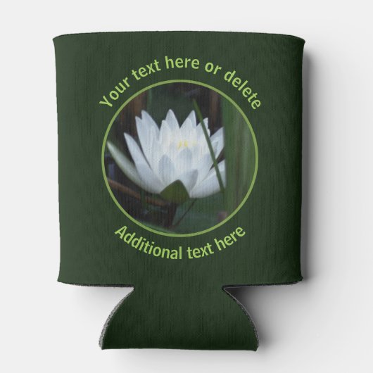 Gloeiende Lotus Lily Bloem gepersonaliseerd Blikjeskoeler (Achterkant)