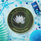 Gloeiende Lotus Lily Bloem Gepersonaliseerde Parti Papieren Bordje (Feest)