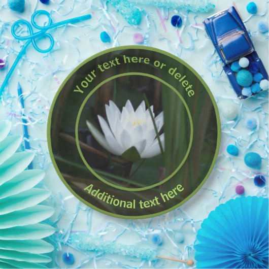 Gloeiende Lotus Lily Bloem Gepersonaliseerde Parti Papieren Bordje (Feest)