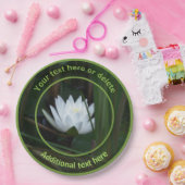 Gloeiende Lotus Lily Bloem Gepersonaliseerde Parti Papieren Bordje (Feest)
