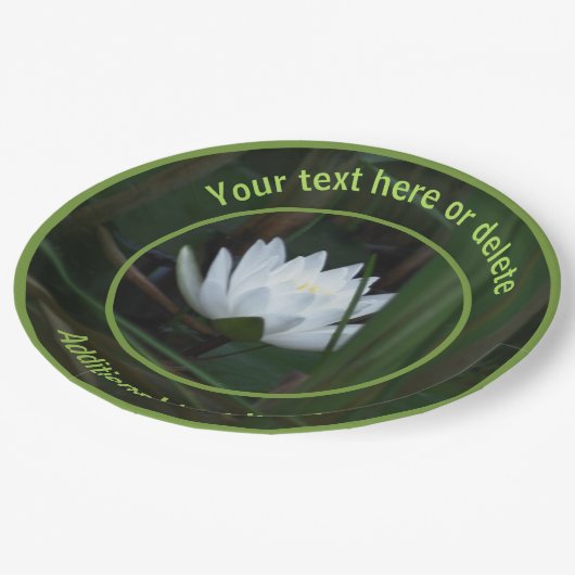 Gloeiende Lotus Lily Bloem Gepersonaliseerde Parti Papieren Bordje (Gekanteld)