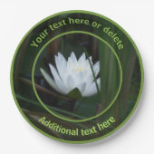 Gloeiende Lotus Lily Bloem Gepersonaliseerde Parti Papieren Bordje (Voorkant)