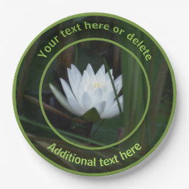 Gloeiende Lotus Lily Bloem Gepersonaliseerde Parti Papieren Bordje