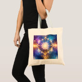 Gloeiende Lotus Mandala Abstracte Canvas tas (Voorkant (product))