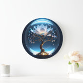 Gloeiende Lotus Wereldbol Rust Klok (Huis)