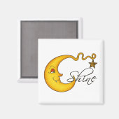 Gloeiende maan glans met ster magneet (Voorkant / Achterkant)