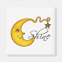 Gloeiende maan glans met ster