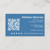 Gloeiende Maan Schattige en Charmant Kleurrijk Bla Visitekaartje (Achterkant)