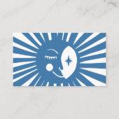 Gloeiende Maan Schattige en Charmant Kleurrijk Bla Visitekaartje (Voorkant)