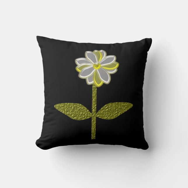 Gloeiende Madeliefjes Bloem Kussen (Voorkant)