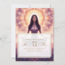 Gloeiende Mandala Meditatie Vrouw Aangepaste Naam
