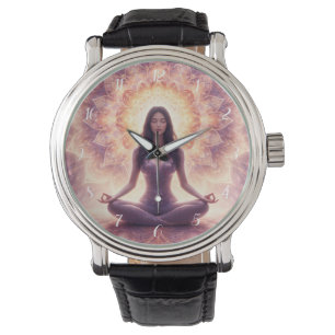 Gloeiende Mandala Meditatie Vrouw Horloge