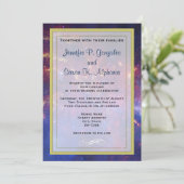 Gloeiende melkweg in buitenste ruimteweddenschap kaart (Staand voorkant)