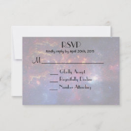 Gloeiende melkweg in de buitenruimte RSVP Kaartje