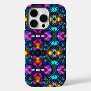 gloeiende minerale rotsformaties iPhone 16 pro hoesje