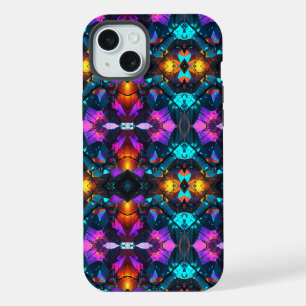 gloeiende minerale rotsformaties iPhone 15 plus case